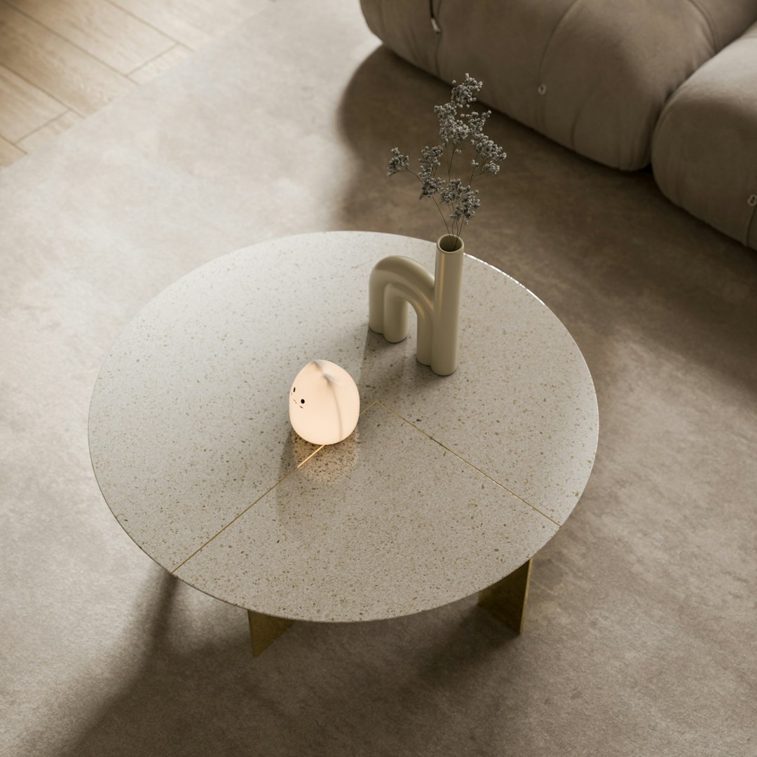 Sintered stone coffee table